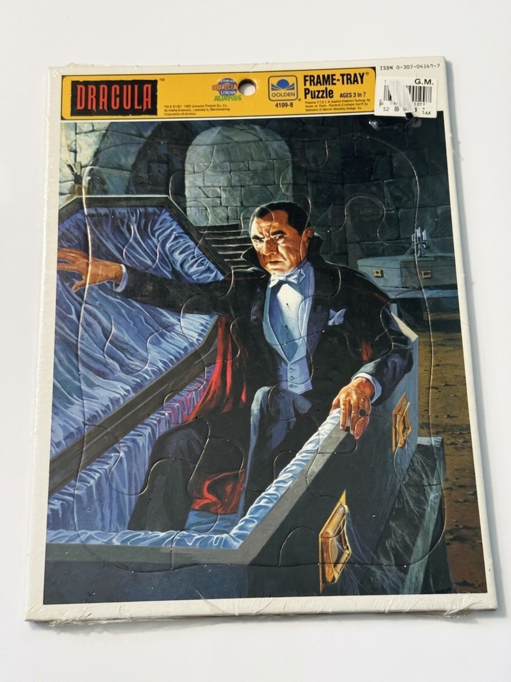 Vintage 1991 Golden Universal Studios Monsters Dracula Frame-Tray Puzzle Sealed